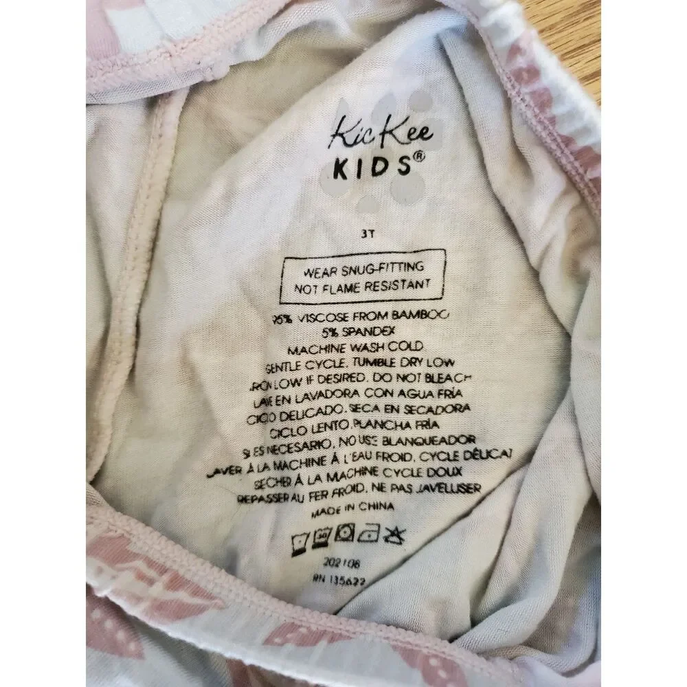 KicKee Kids Pajama Set Star Fish Long Sleeve Bamboo Super Soft 3T GUC
